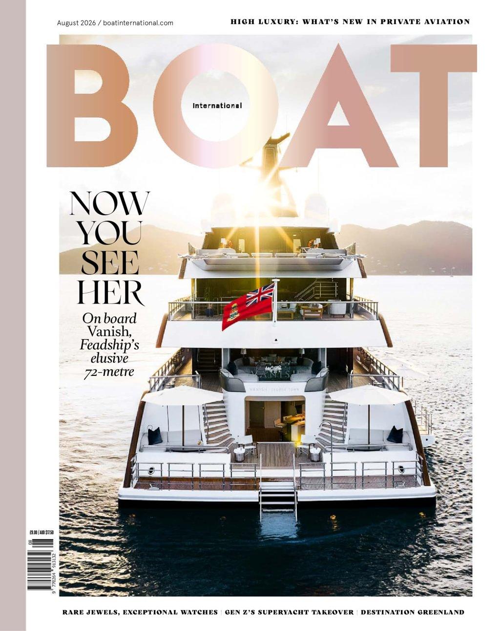 Boat International Magazine August 1st, 2026 Issue Cover