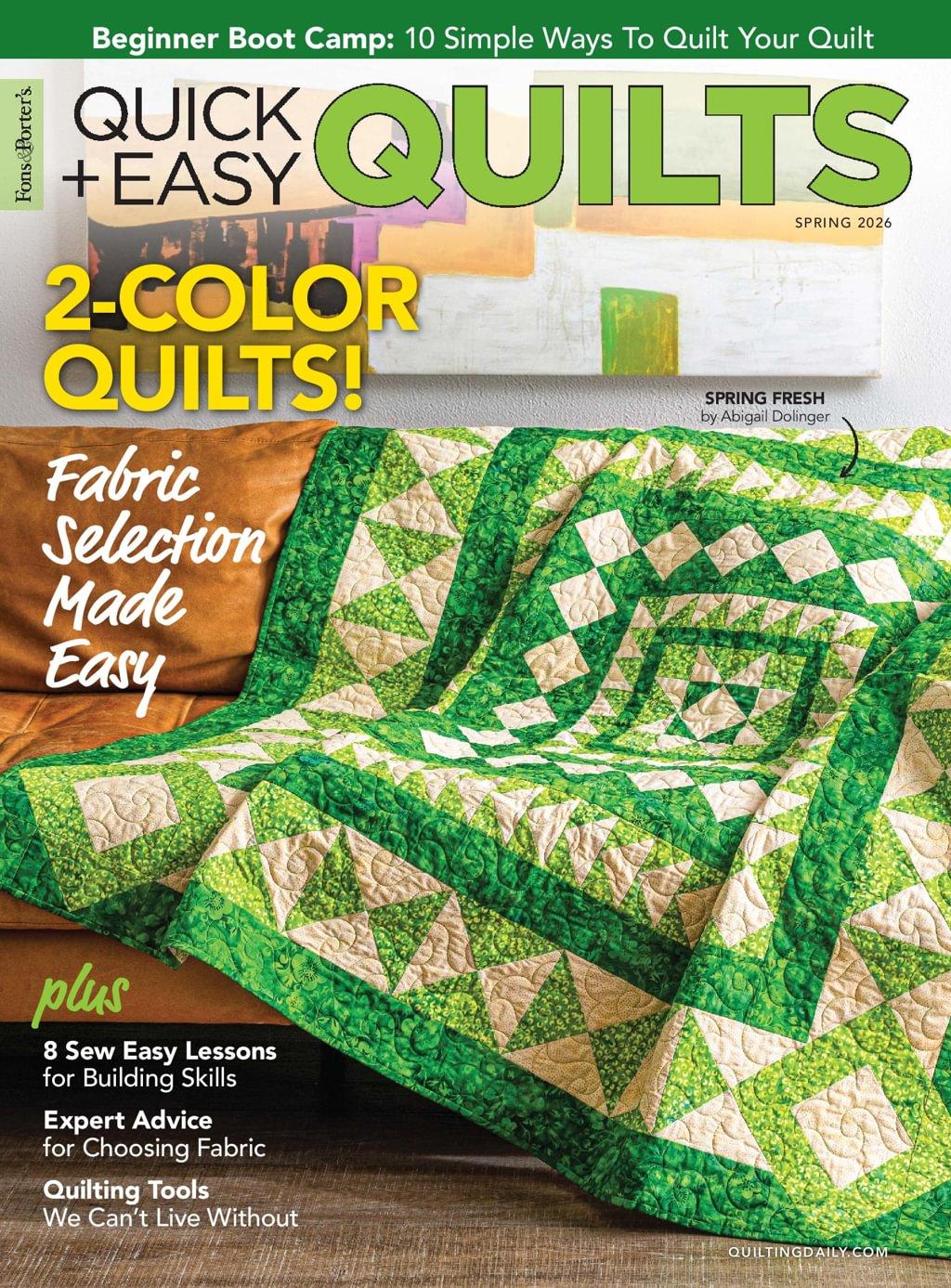 Quick & Easy Quilts Magazine March 13th, 2026 Issue Cover