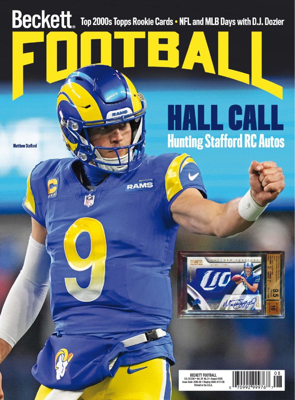 Beckett Football Magazine Subscription                    August 1st, 2026 Issue