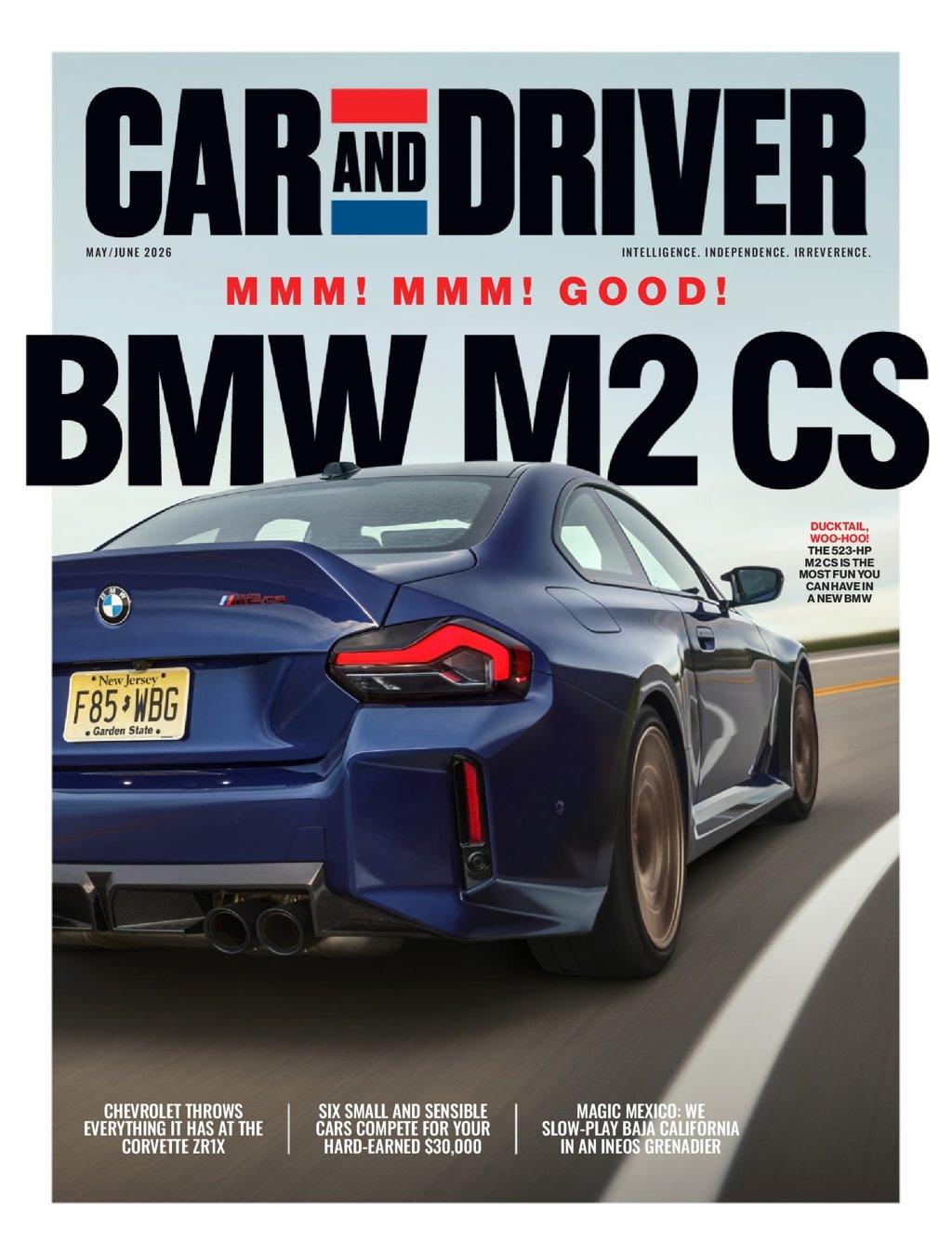 Car and Driver Magazine May 1st, 2026 Issue Cover