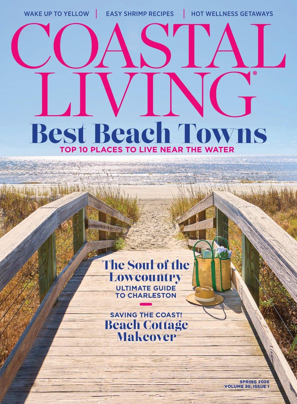 Coastal Living Magazine January 27th, 2026 Issue Cover