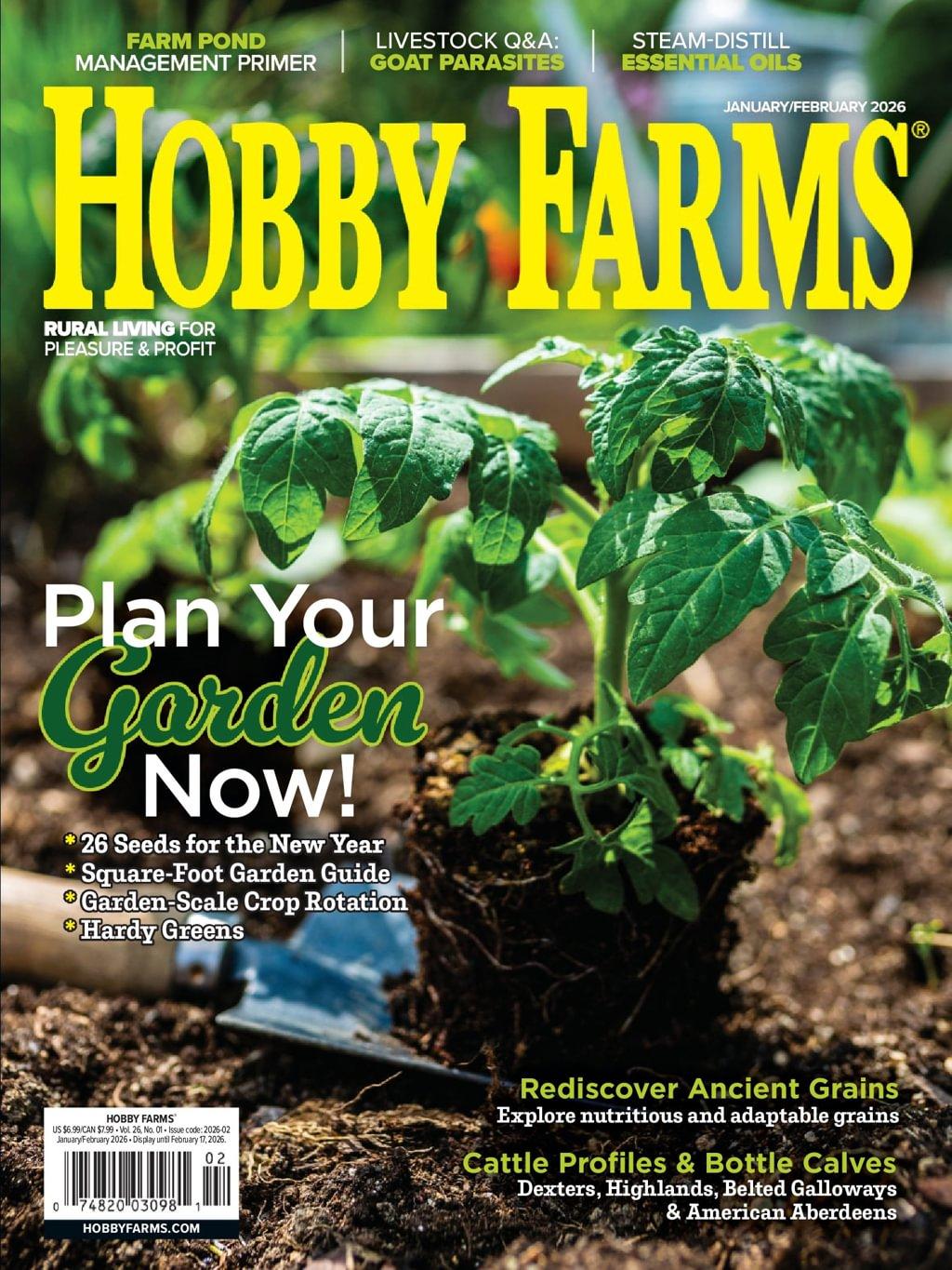 Hobby Farms Magazine Subscription                    January 1st, 2026 Issue