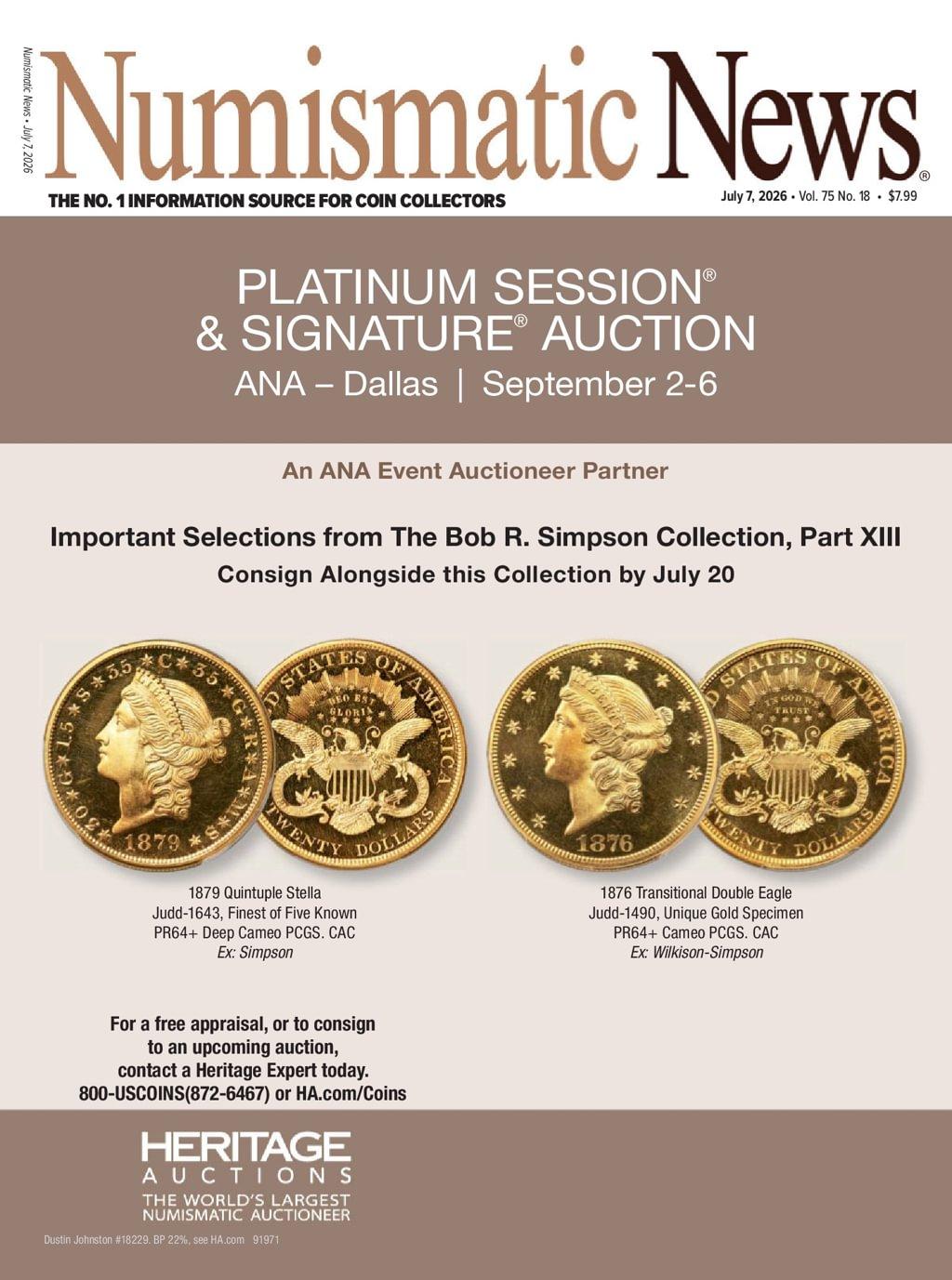 Numismatic News Magazine Subscription                    July 7th, 2026 Issue