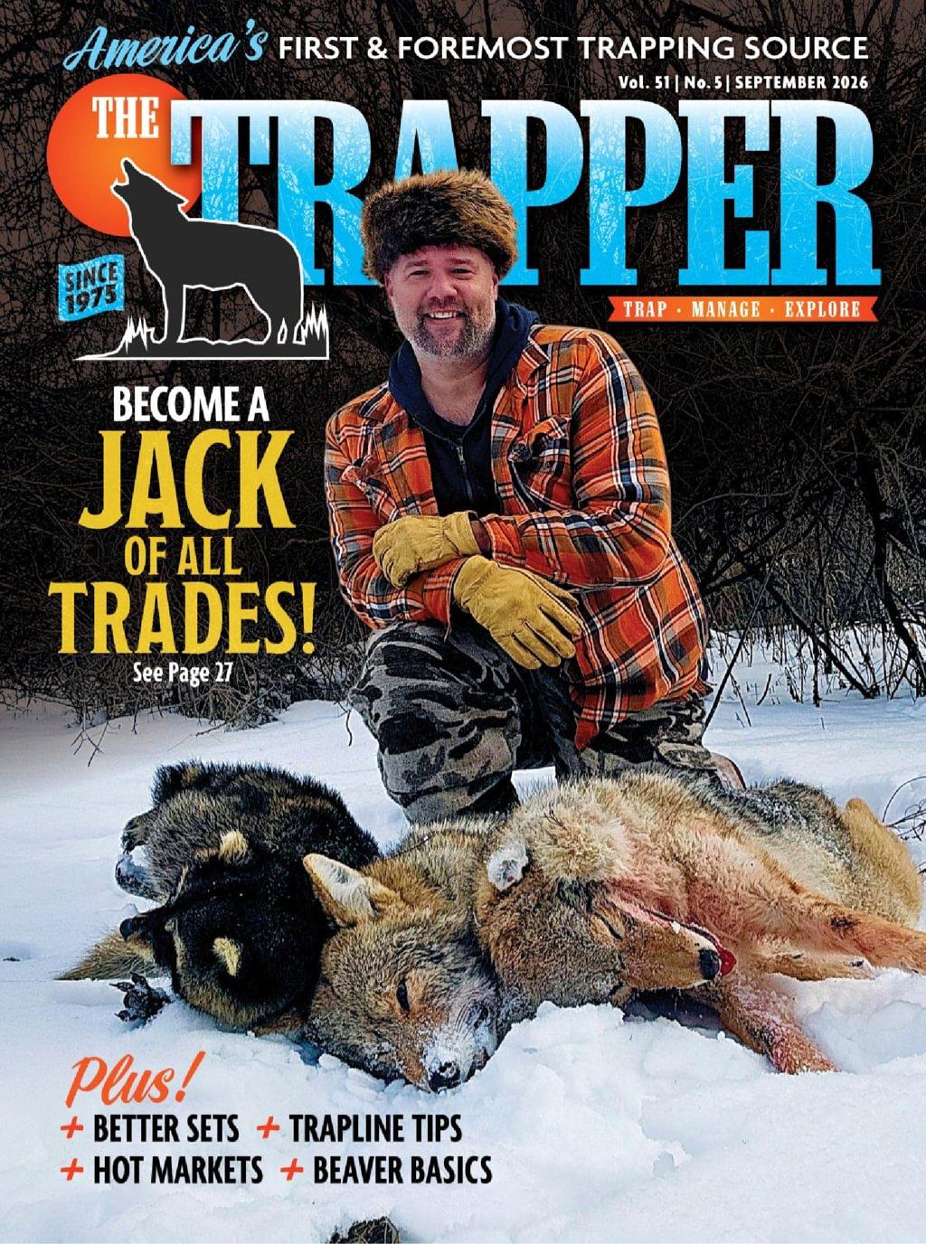 The Trapper Magazine September 1st, 2026 Issue Cover