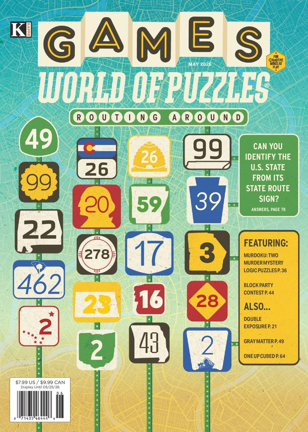 Games World of Puzzles Magazine Subscription                    May 1st, 2026 Issue
