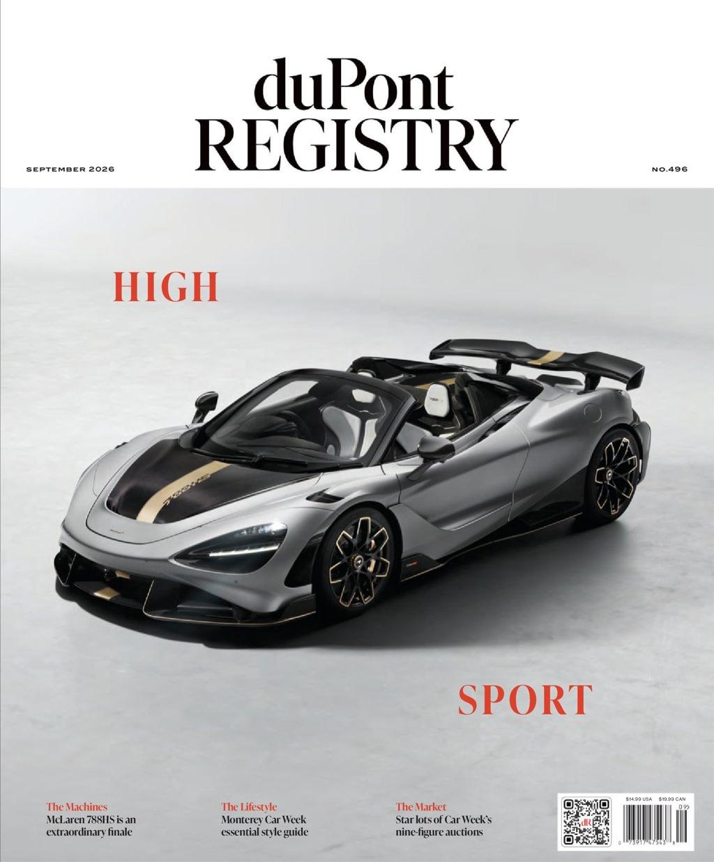 Dupont Registry Fine Automobiles Magazine September 1st, 2026 Issue Cover