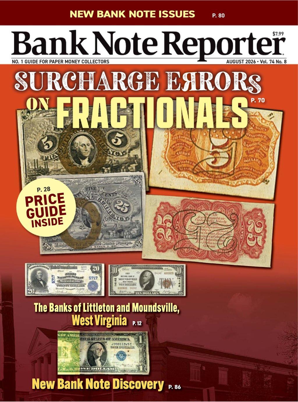 Banknote Reporter Magazine August 1st, 2026 Issue Cover