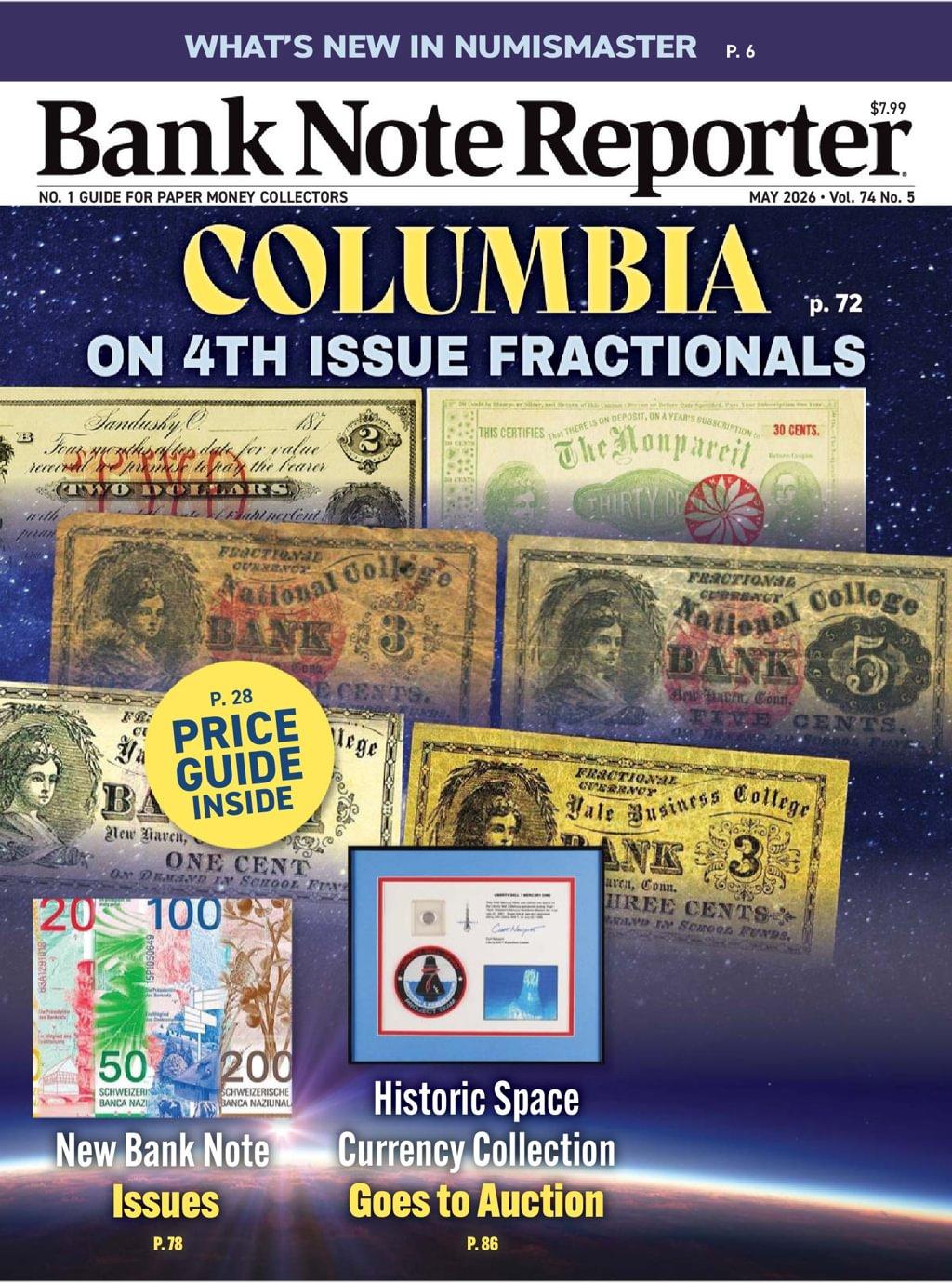 Banknote Reporter Magazine May 1st, 2026 Issue Cover