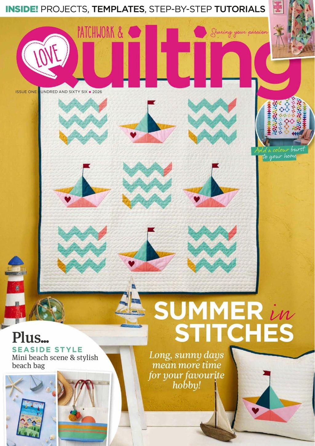 Love Patchwork & Quilting Magazine September 1st, 2026 Issue Cover