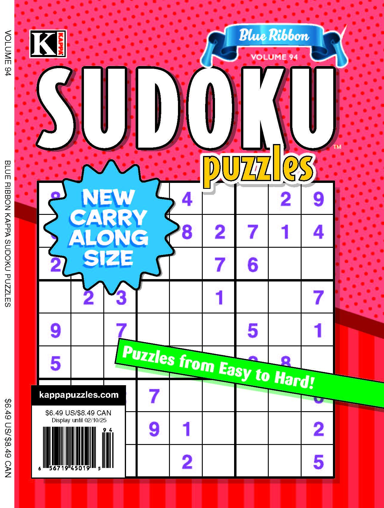 Blue Ribbon Kappa Sudoku Puzzles