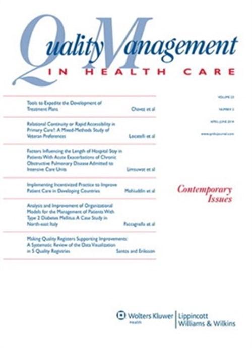 Quality Management In Health Care Magazine Cover