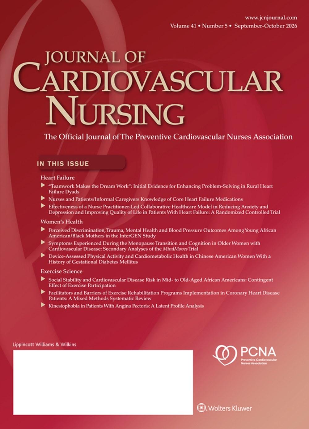 Journal Of Cardiovascular Nursing