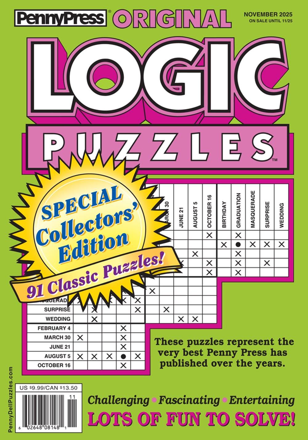 Original Logic Problems Magazine Cover