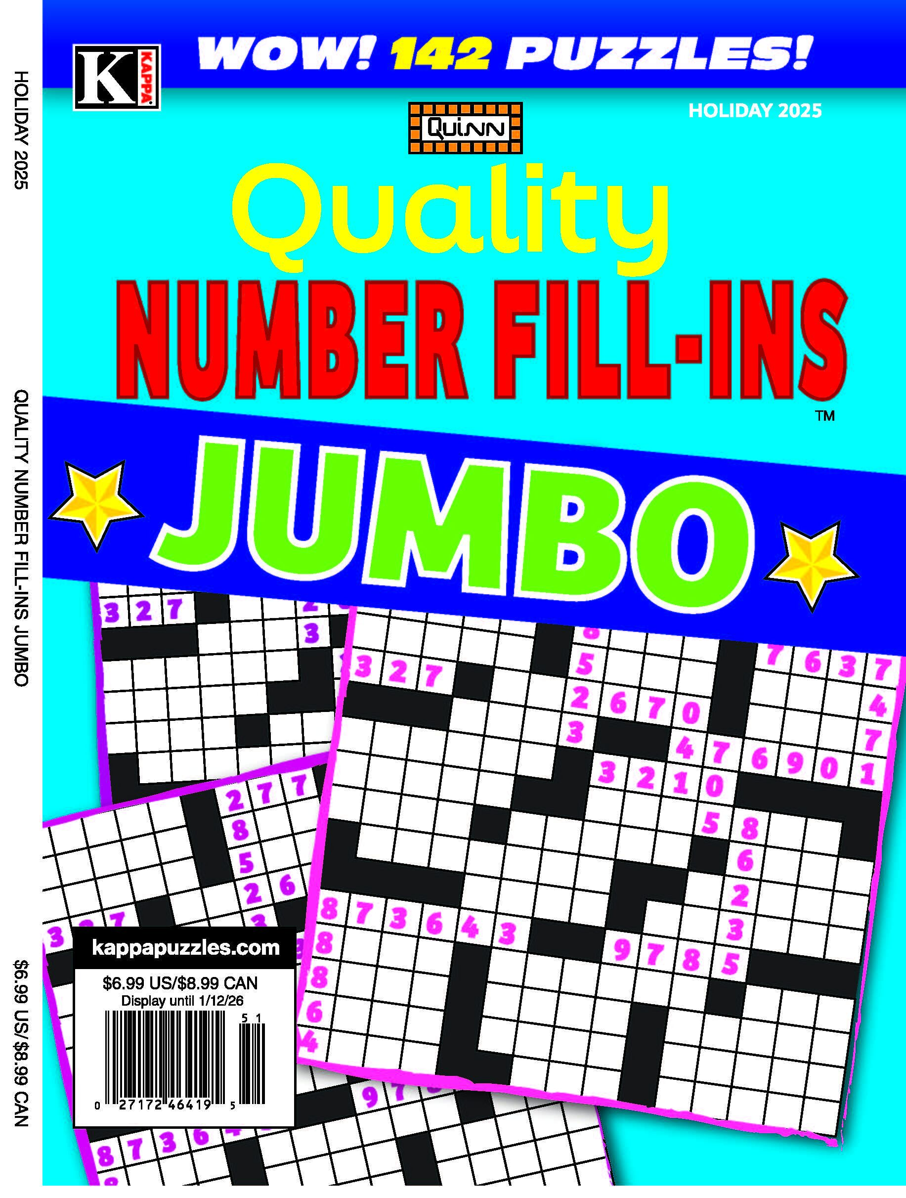 Quality Number Fill-ins Jumbo